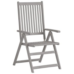 Chaises inclinables de jardin lot de 2 et coussins Bois acacia 