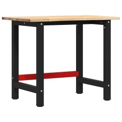 Établi 100x60x81,5 cm bois de chêne massif 
