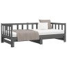 Lit coulissant sans matelas gris 2x(90x190) cm 