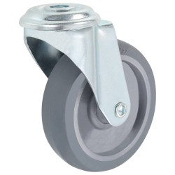 24 pcs Roulettes pivotantes à trou de boulon 100 mm 