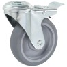 24 pcs Roulettes pivotantes à trou de boulon 100 mm 