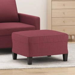 Repose-pied Rouge bordeaux 60x50x41 cm Tissu 