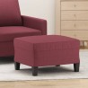 Repose-pied Rouge bordeaux 60x50x41 cm Tissu 