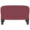 Repose-pied Rouge bordeaux 60x50x41 cm Tissu 