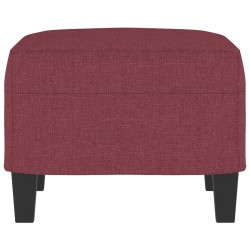 Repose-pied Rouge bordeaux 60x50x41 cm Tissu 