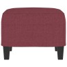 Repose-pied Rouge bordeaux 60x50x41 cm Tissu 