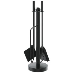 Set d’outils de cheminée 5 pcs 18x56 cm acier 