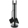 Set d’outils de cheminée 5 pcs 18x56 cm acier 
