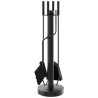 Set d’outils de cheminée 5 pcs 18x56 cm acier 