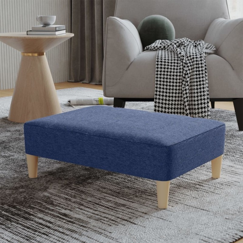 Repose-pied Bleu 78x56x32 cm Tissu Repose-pied Bleu 78x56x32 cm Tissu