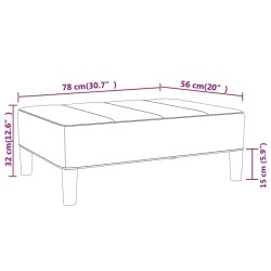 Repose-pied Bleu 78x56x32 cm Tissu 