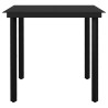 Ensemble à manger de jardin 3 pcs Noir 