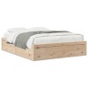 Cadre de lit sans matelas 150x200 cm bois de pin massif 