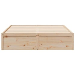 Cadre de lit sans matelas 150x200 cm bois de pin massif 
