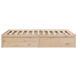 Cadre de lit sans matelas 150x200 cm bois de pin massif 
