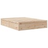 Cadre de lit sans matelas 150x200 cm bois de pin massif 