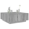 Table basse sonoma gris 100x100x40 cm bois d'ingénierie 