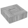 Table basse sonoma gris 100x100x40 cm bois d'ingénierie 
