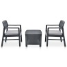 Salon de jardin 3 pcs Plastique Anthracite 