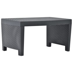 Salon de jardin 3 pcs Plastique Anthracite 