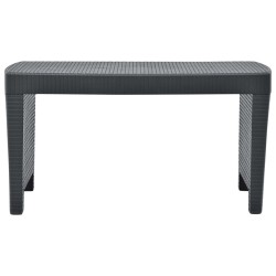 Salon de jardin 3 pcs Plastique Anthracite 