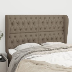 Tête de lit avec oreilles Taupe 163x23x118/128 cm Tissu 