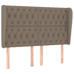 Tête de lit avec oreilles Taupe 163x23x118/128 cm Tissu 