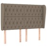 Tête de lit avec oreilles Taupe 163x23x118/128 cm Tissu 