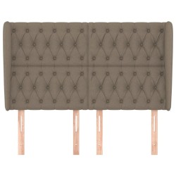 Tête de lit avec oreilles Taupe 163x23x118/128 cm Tissu 