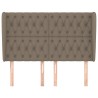 Tête de lit avec oreilles Taupe 163x23x118/128 cm Tissu 