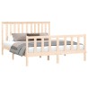 Cadre de lit sans matelas 150x200 cm bois massif de pin 