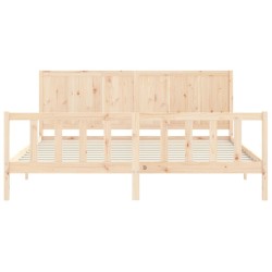 Cadre de lit sans matelas 200x200 cm bois massif de pin 