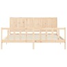Cadre de lit sans matelas 200x200 cm bois massif de pin 