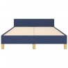 Cadre de lit sans matelas bleu 120x190 cm tissu 