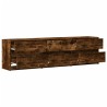 Meuble TV avec LED chêne fumé 180x34x50 cm bois d'ingénierie 