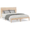 Cadre de lit extra long sans matelas 140x220 cm bois massif 