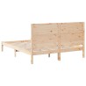 Cadre de lit extra long sans matelas 140x220 cm bois massif 