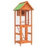 Maison à oiseaux marron 60x58,5x160 cm bois massif de pin 