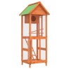Maison à oiseaux marron 60x58,5x160 cm bois massif de pin 