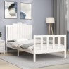 Cadre de lit sans matelas blanc 100x200 cm bois de pin massif 