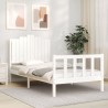 Cadre de lit sans matelas blanc 100x200 cm bois de pin massif 