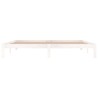 Cadre de lit sans matelas blanc bois massif de pin 200x200 cm 