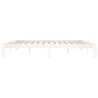 Cadre de lit sans matelas blanc bois massif de pin 200x200 cm 