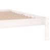 Cadre de lit sans matelas blanc bois massif de pin 200x200 cm 