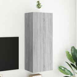 Meuble TV mural sonoma gris 40,5x30x102 cm bois d'ingénierie 
