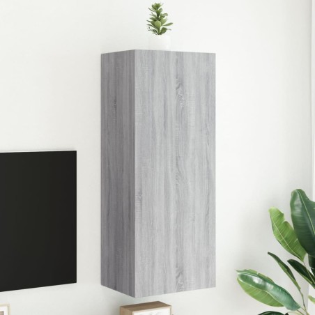 Meuble TV mural sonoma gris 40,5x30x102 cm bois d'ingénierie 