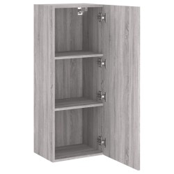 Meuble TV mural sonoma gris 40,5x30x102 cm bois d'ingénierie 