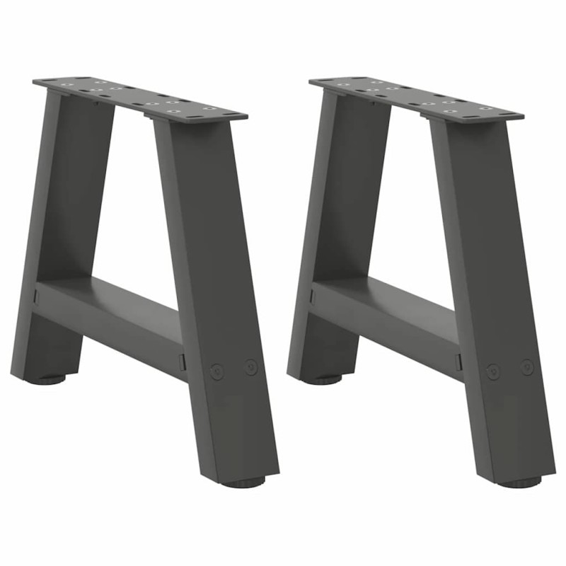 Pieds de table basse en forme de A 2 pièces Anthracite 40 x (30-31) cm Acier 