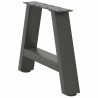 Pieds de table basse en forme de A 2 pièces Anthracite 40 x (30-31) cm Acier 