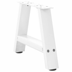 Pieds de table basse en forme de A, 2 pièces, blanc, 40 x (30-31) cm, acier 